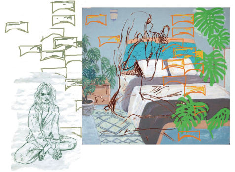 このドローイングも南青山 清水湯さんでお取り扱いいただいているzine"NEVER ON FRIDAY"の中のページからの画像です。©︎Hiroshi Masuyama